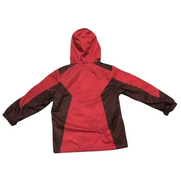 Swiss Tech Red & Burgundy Kid’s Boys Winter Parka Coat Jacket Size 10/12 - Picture 4 of 4